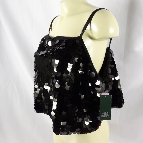 Wild Fable Cropped Paillette Sequined Tank Top NWT Size 1X - Picture 6 of 11